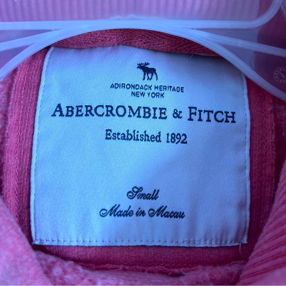 Peach/pink Abercrombie & Fitch hoodie size S - Picture 3 of 9